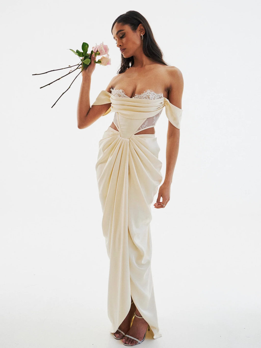 Frontier Pearl White Maxi Dress