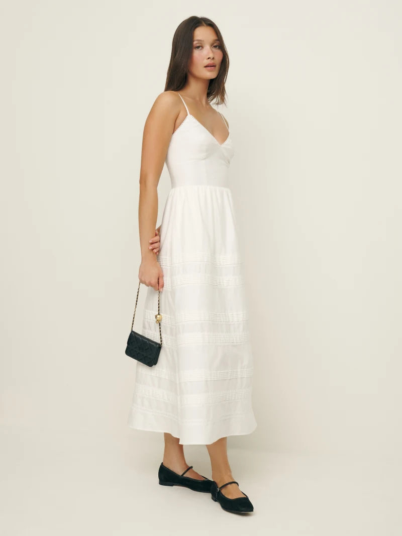 Moonlit Elegance Midi Dress
