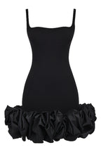 Misty Black Ruffle Hem Dress