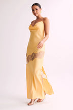 Sunset Shimmer Yellow Maxi Dress