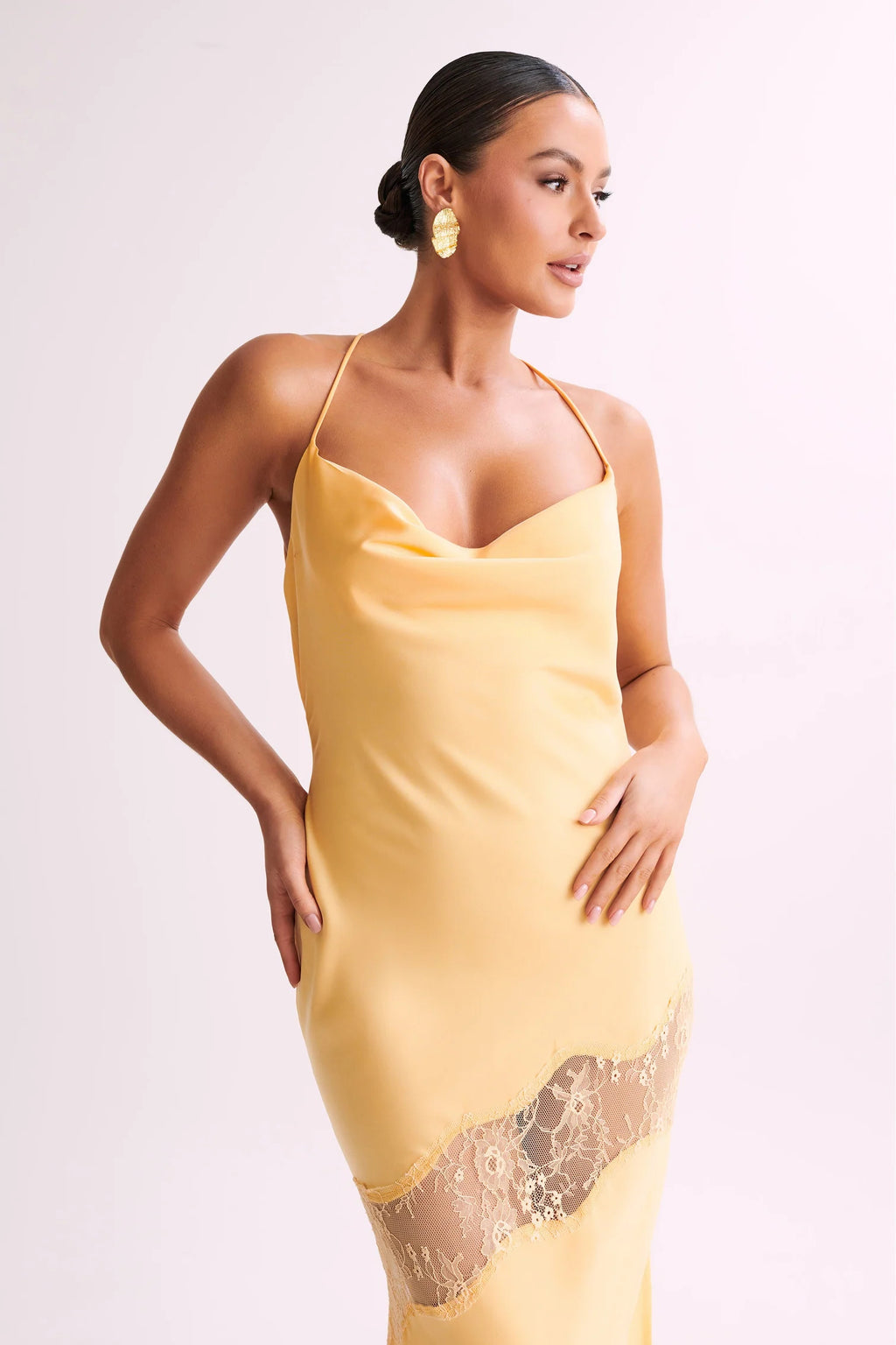 Sunset Shimmer Yellow Maxi Dress