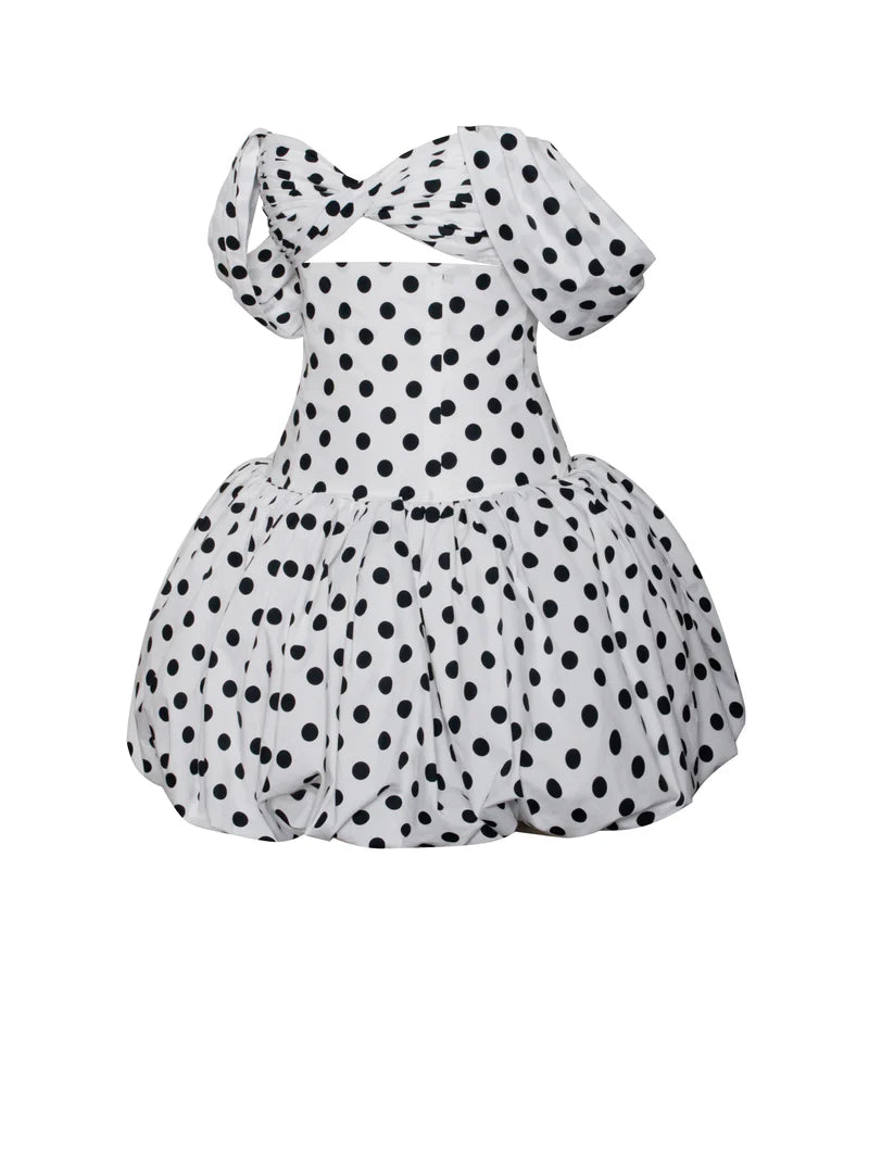 Dreams Dots Bubble Hem Mini Dress