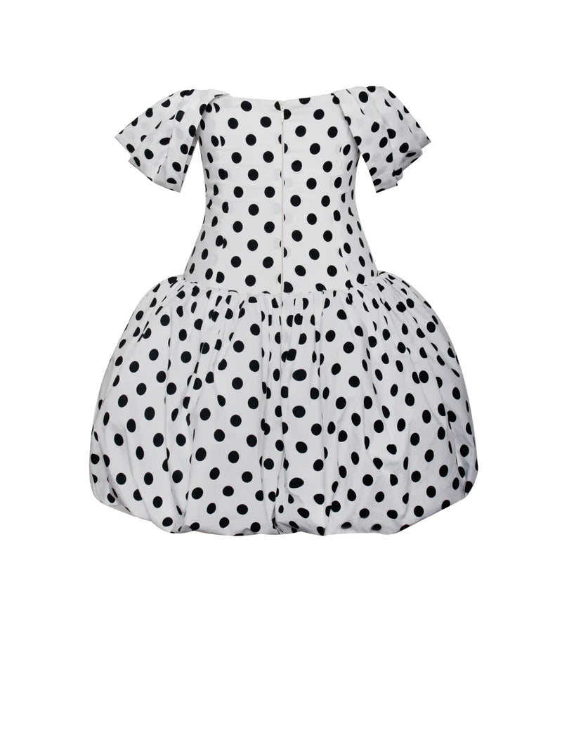 Dreams Dots Bubble Hem Mini Dress