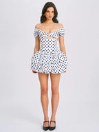 Dreams Dots Bubble Hem Mini Dress