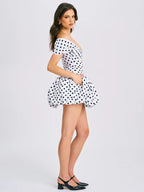 Dreams Dots Bubble Hem Mini Dress