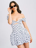 Dreams Dots Bubble Hem Mini Dress