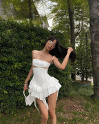 Snowflake Ruffle Dance Mini Dress