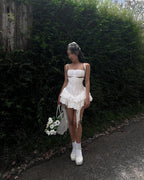 Snowflake Ruffle Dance Mini Dress
