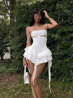 Snowflake Ruffle Dance Mini Dress
