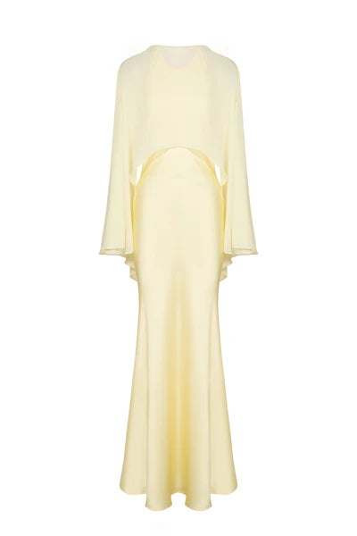 Buttercream Dream Maxi Pale Yellow Dress