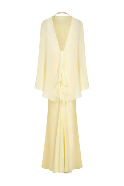 Buttercream Dream Maxi Pale Yellow Dress
