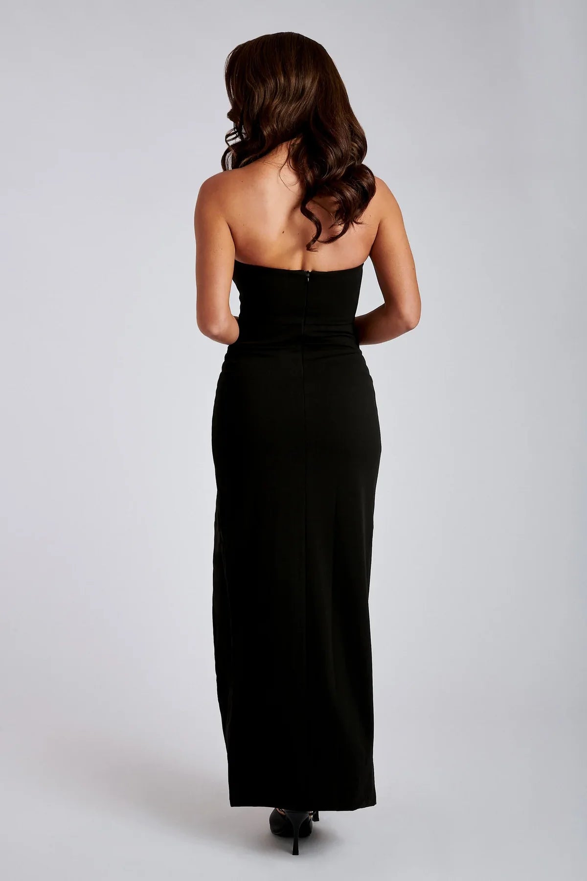 Kennedy Maxi Split Front Black Dress
