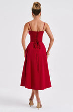 Red Rose Romance Midi Dress