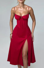 Red Rose Romance Midi Dress