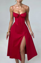 Red Rose Romance Midi Dress