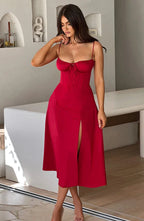 Red Rose Romance Midi Dress