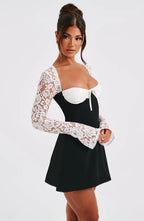 Shimmer Sensation Full Sleeves Mini Dress