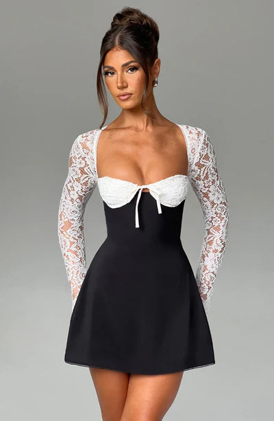 Shimmer Sensation Full Sleeves Mini Dress