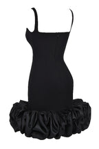 Misty Black Ruffle Hem Dress