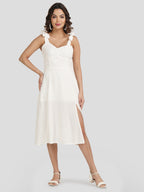 Tussah Ivory A-Line Dress