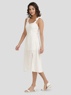 Tussah Ivory A-Line Dress