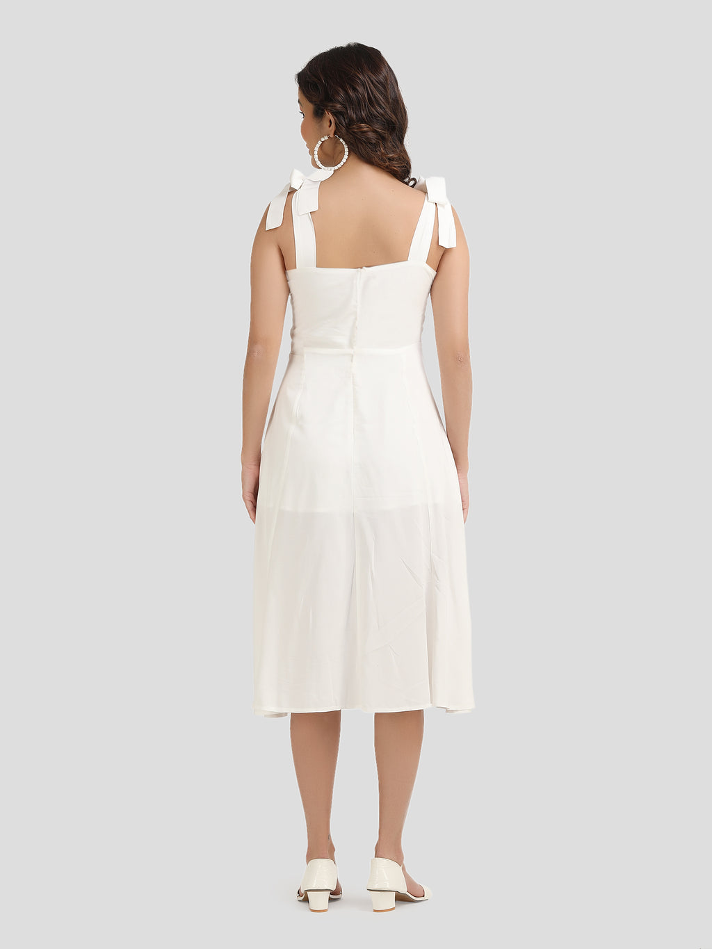 Tussah Ivory A-Line Dress