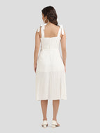 Tussah Ivory A-Line Dress