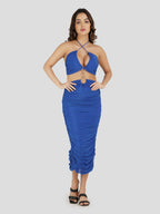 Papped Electric Blue Maxi Dress