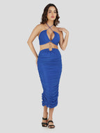 Papped Electric Blue Maxi Dress