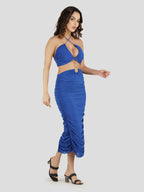 Papped Electric Blue Maxi Dress