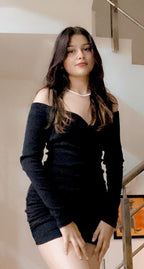Full Sleeves Black Dress