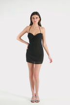 Bashy Black Mini Dress with Removable Top