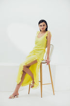 Ponchy Lemon Yellow Dress