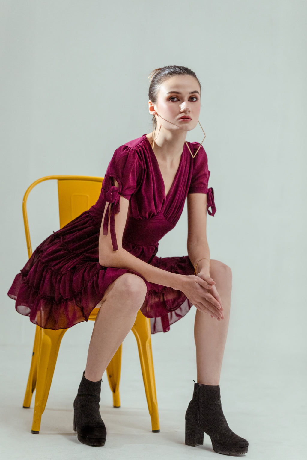 Miser Wine Mini Dress