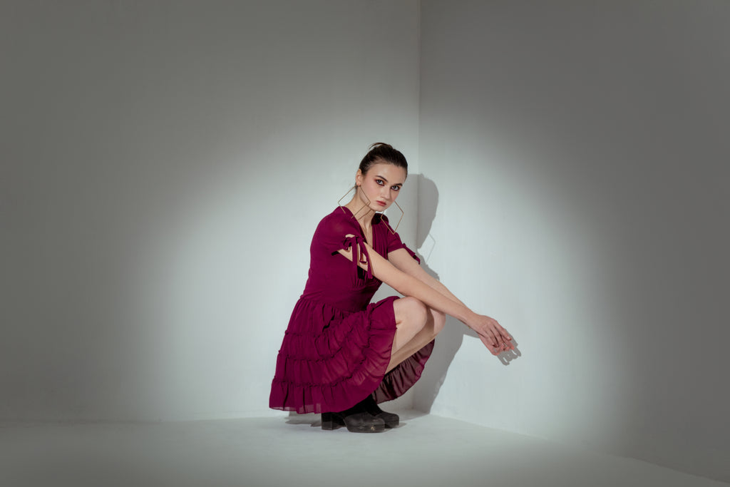 Miser Wine Mini Dress