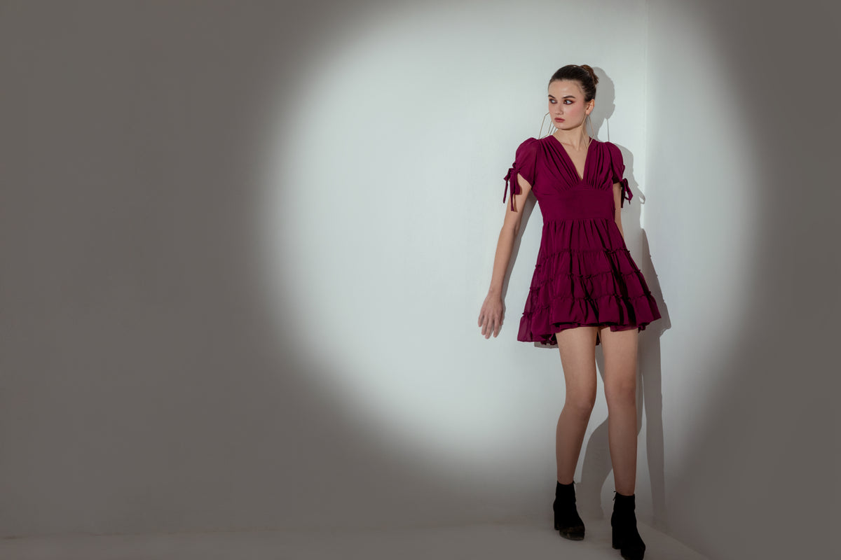 Miser Wine Mini Dress