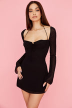 Black Halter Mini Dress